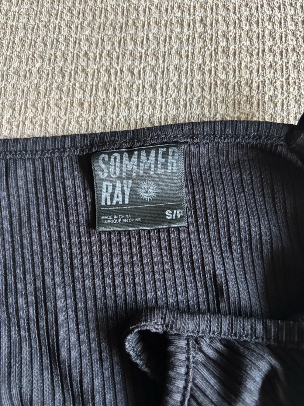 Sommer Ray Black Ribbed Bustier Crop Tank - Picture 4 of 4